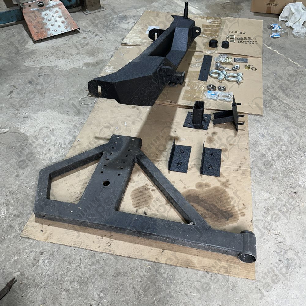 Occasion : Pare chocs arrière avec porte roue de secours (incomplet) pour Jeep Wrangler JK (2007-2018)