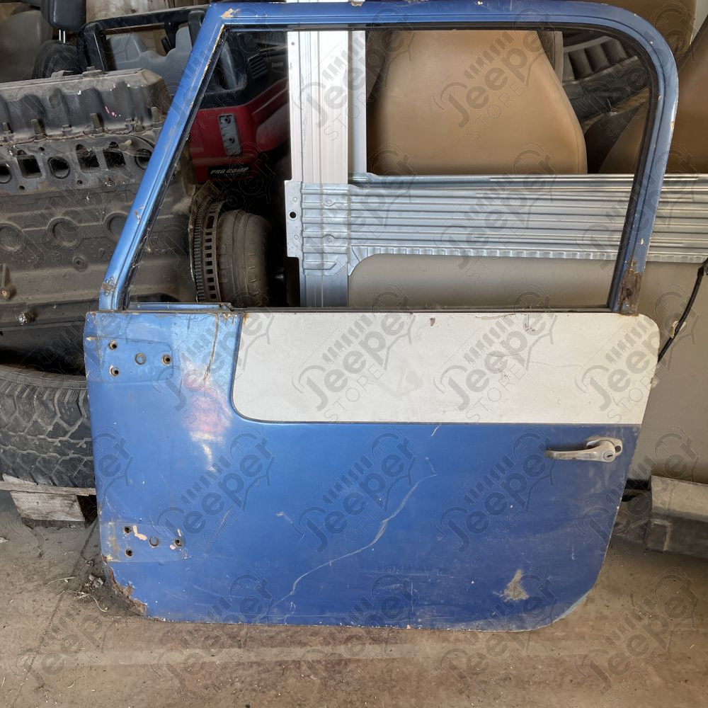 Occasion : Porte avant gauche bleu pour Jeep CJ7 (1975-1980)