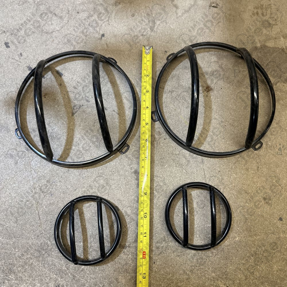 Occasion : Kit de 4 grilles noir de protection de phares pour Jeep Wrangler JK