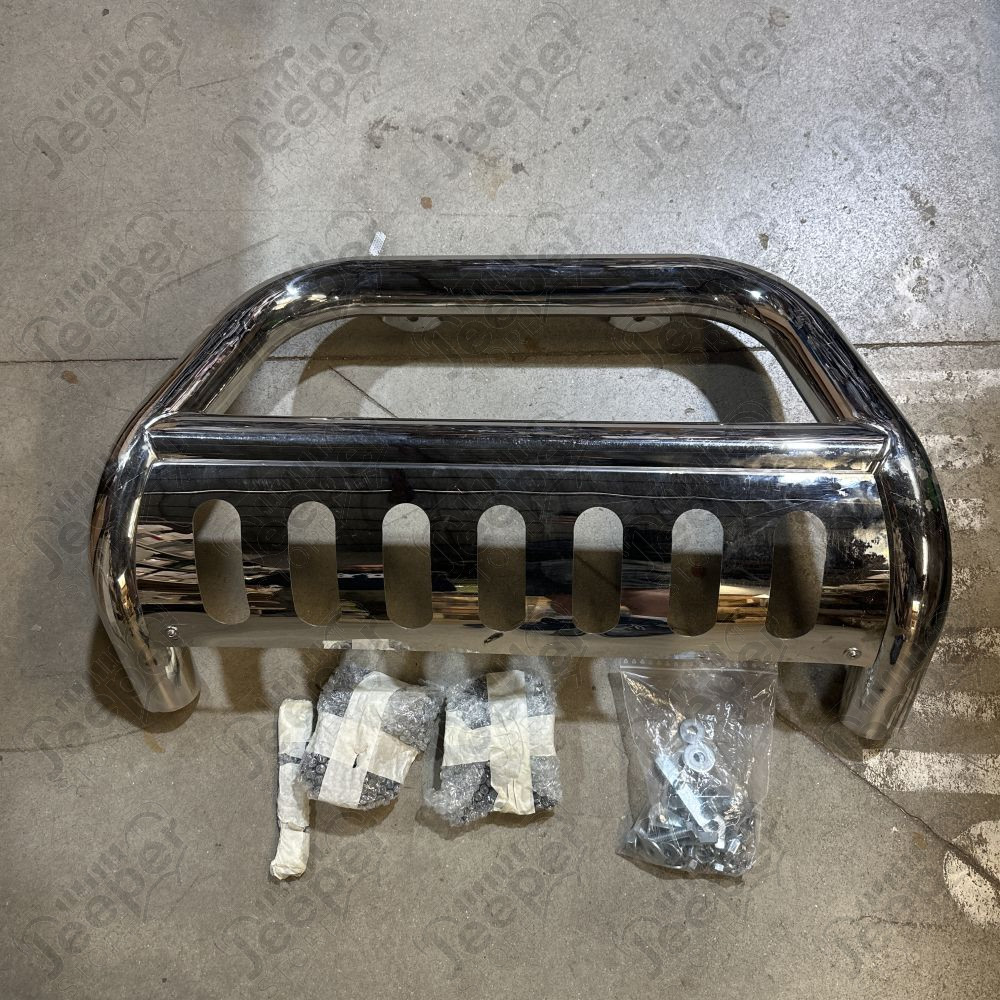Occasion : Pare buffles acier/inox (légère griffures) pour Jeep Wrangler JK (2007-2018)