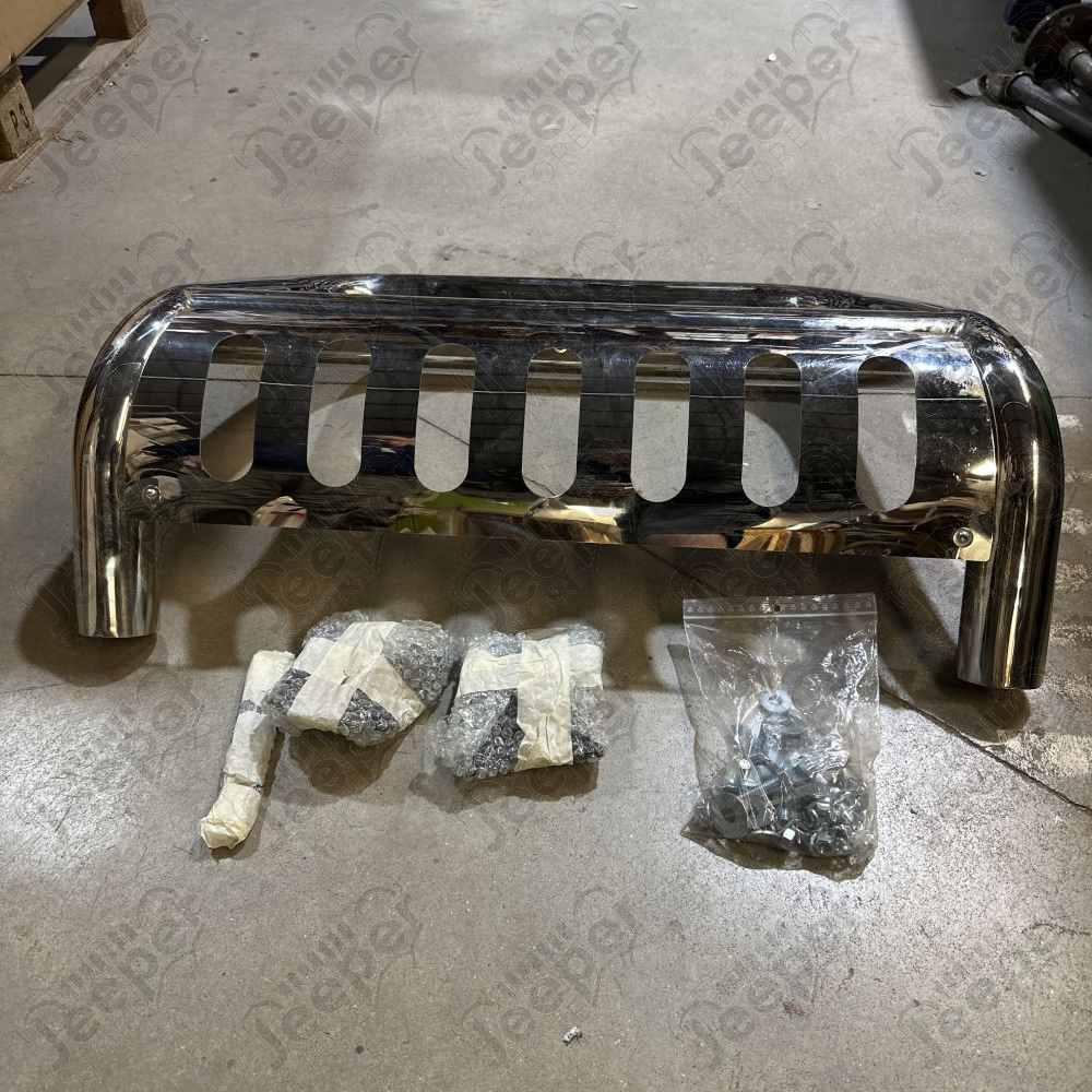 Occasion : Pare buffles acier/inox (légère griffures) pour Jeep Wrangler JK (2007-2018)