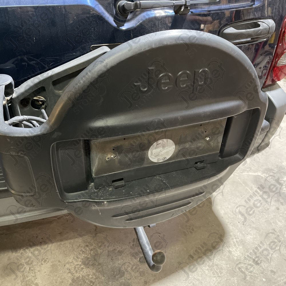 Occasion : Cache de roue de secours d’origine pivotant pour Jeep Cherokee Liberty KJ (2002-2007)