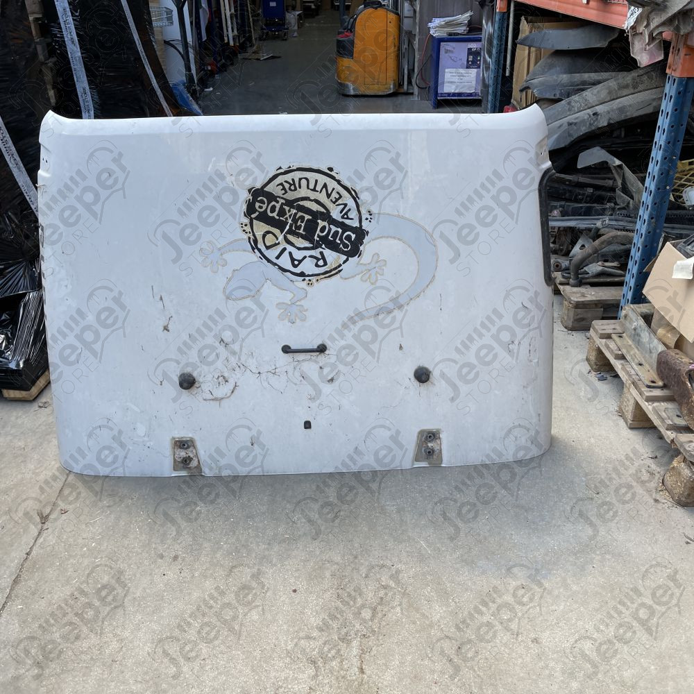 Occasion : Capot moteur blanc (trou pour snorkel) pour Jeep Wrangler JK (2007-2018)