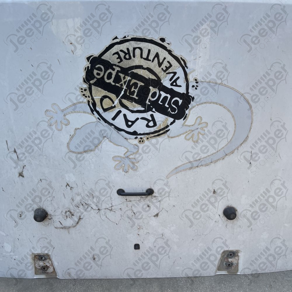 Occasion : Capot moteur blanc (trou pour snorkel) pour Jeep Wrangler JK (2007-2018)