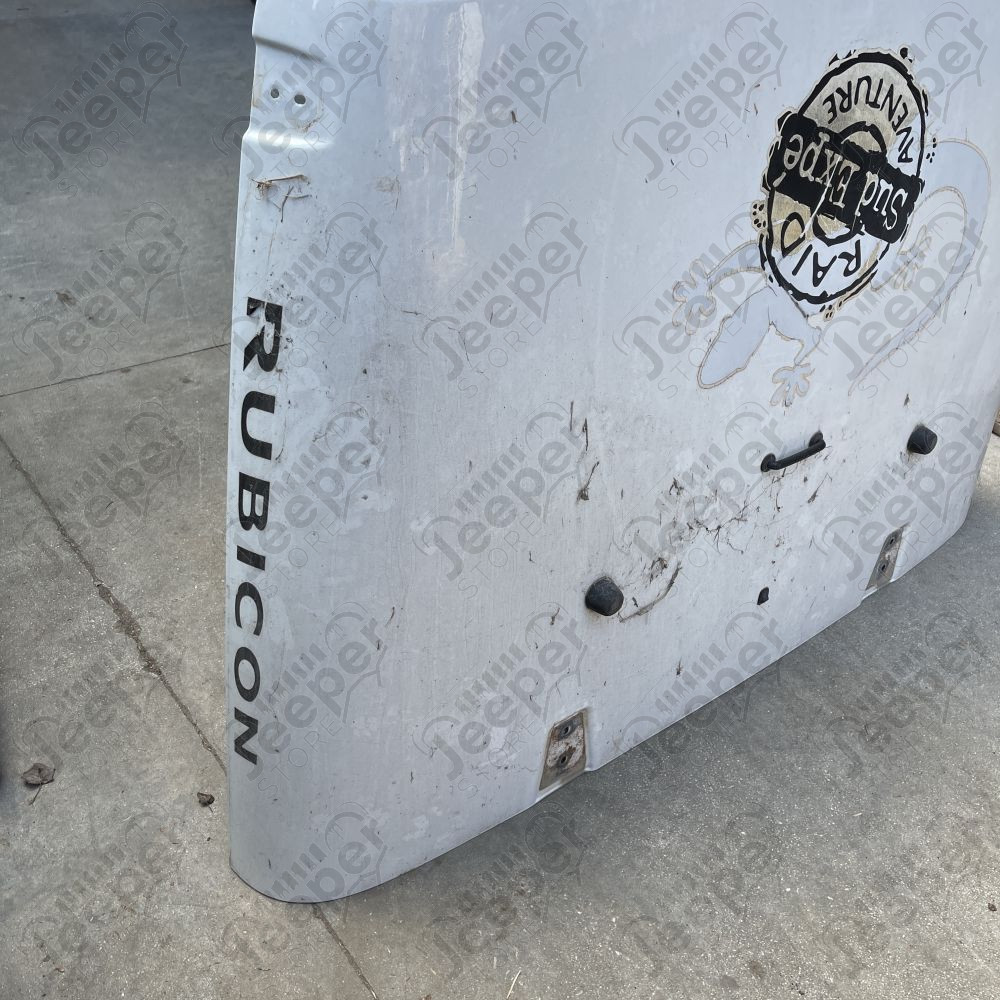 Occasion : Capot moteur blanc (trou pour snorkel) pour Jeep Wrangler JK (2007-2018)