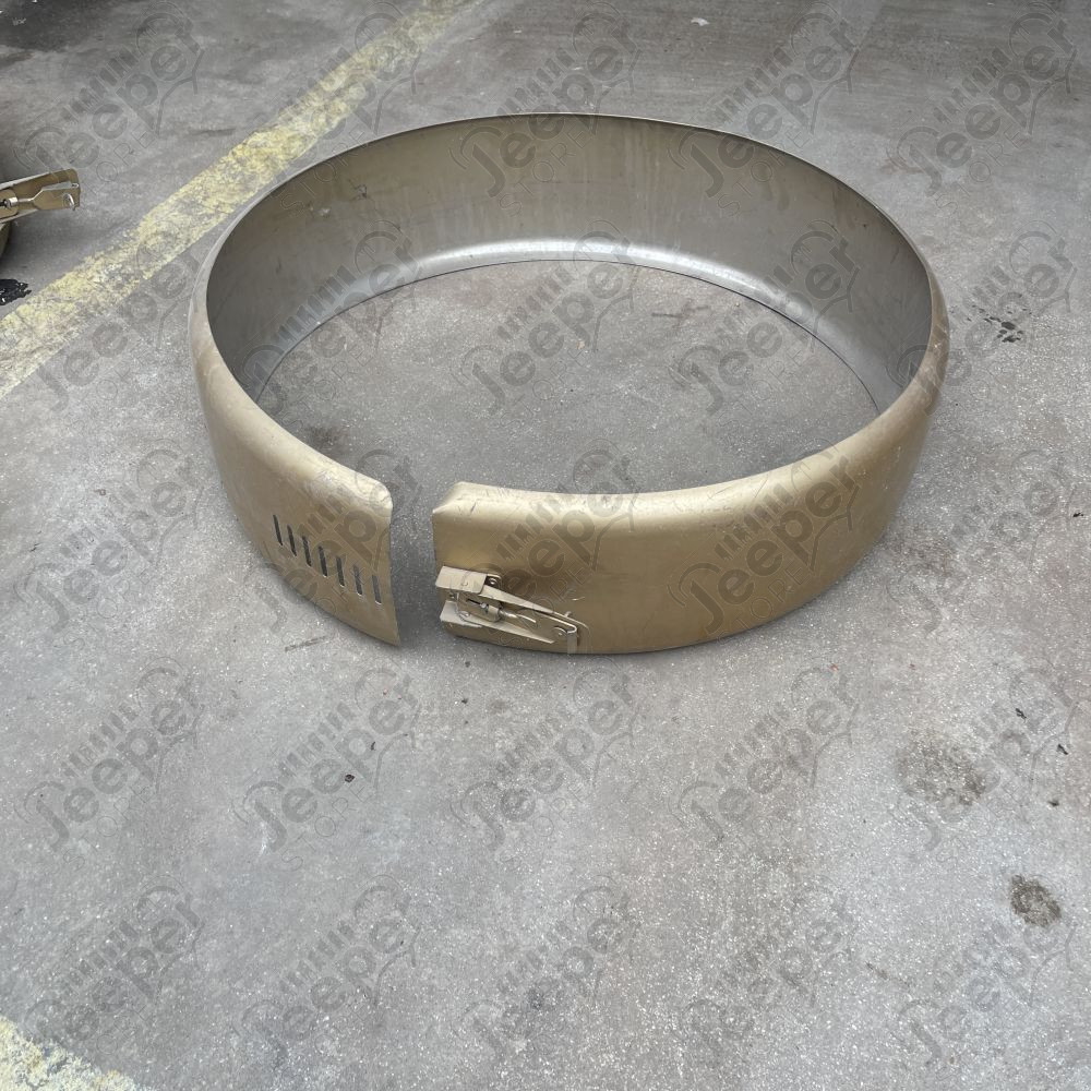 Occasion : Cerclage acier roue de secours (couleur or) taille 29’ pour CJ5, CJ6, CJ7, CJ8, YJ, TJ