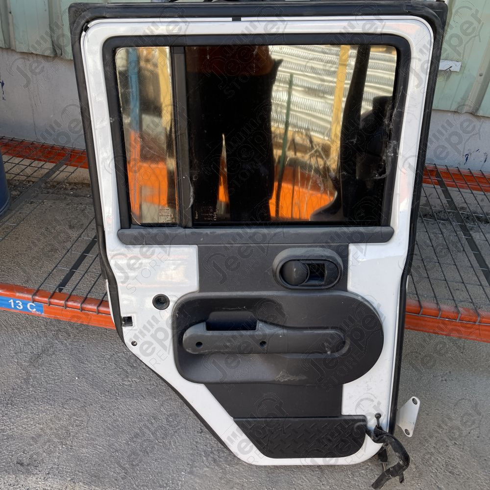 Occasion : Porte arriere gauche blanche pour Jeep Wrangler JK (2007-2010)