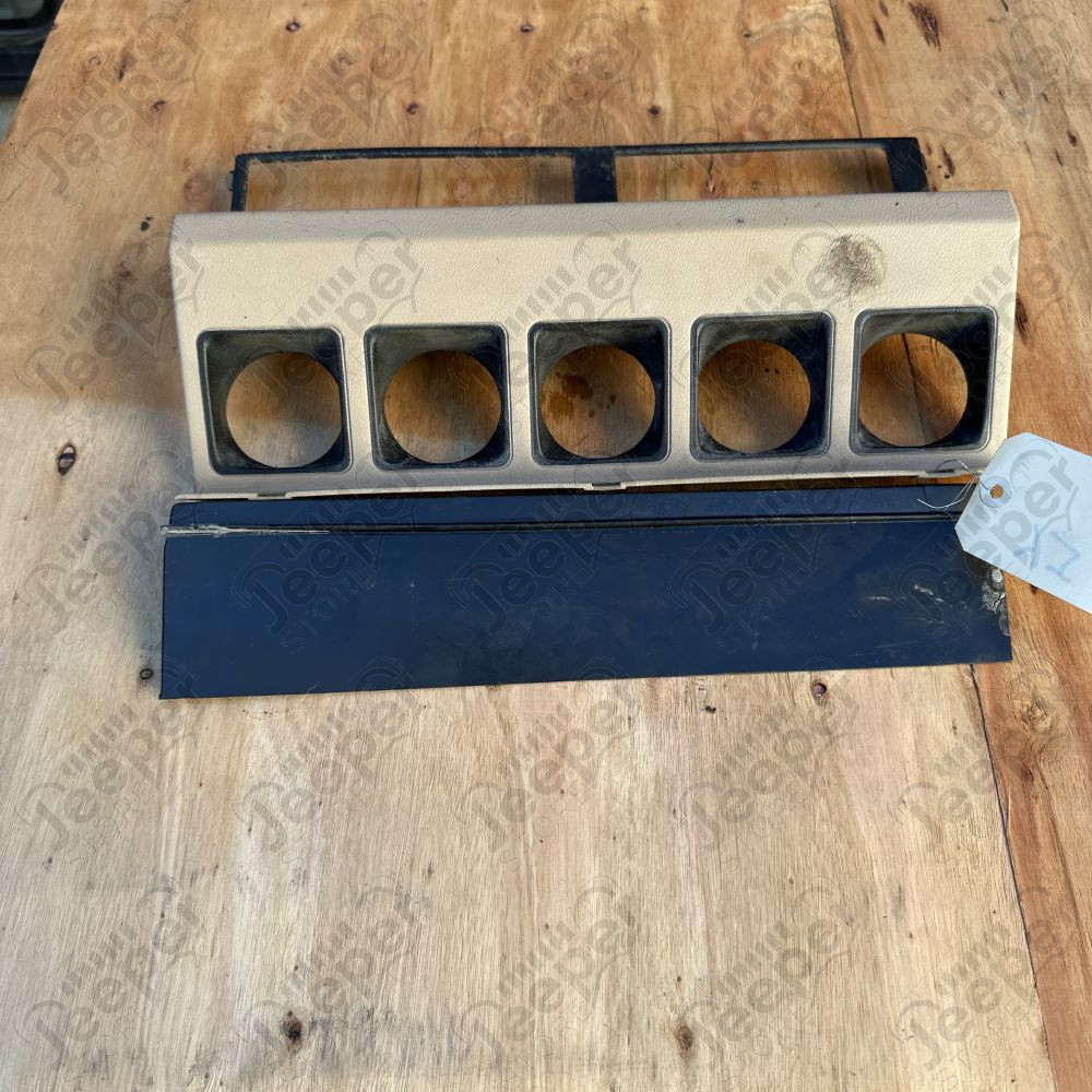 Occasion : Enjoliveur de tableau de bord des 5 manomètres couleur beige pour Jeep Wrangler YJ (1987-1990)