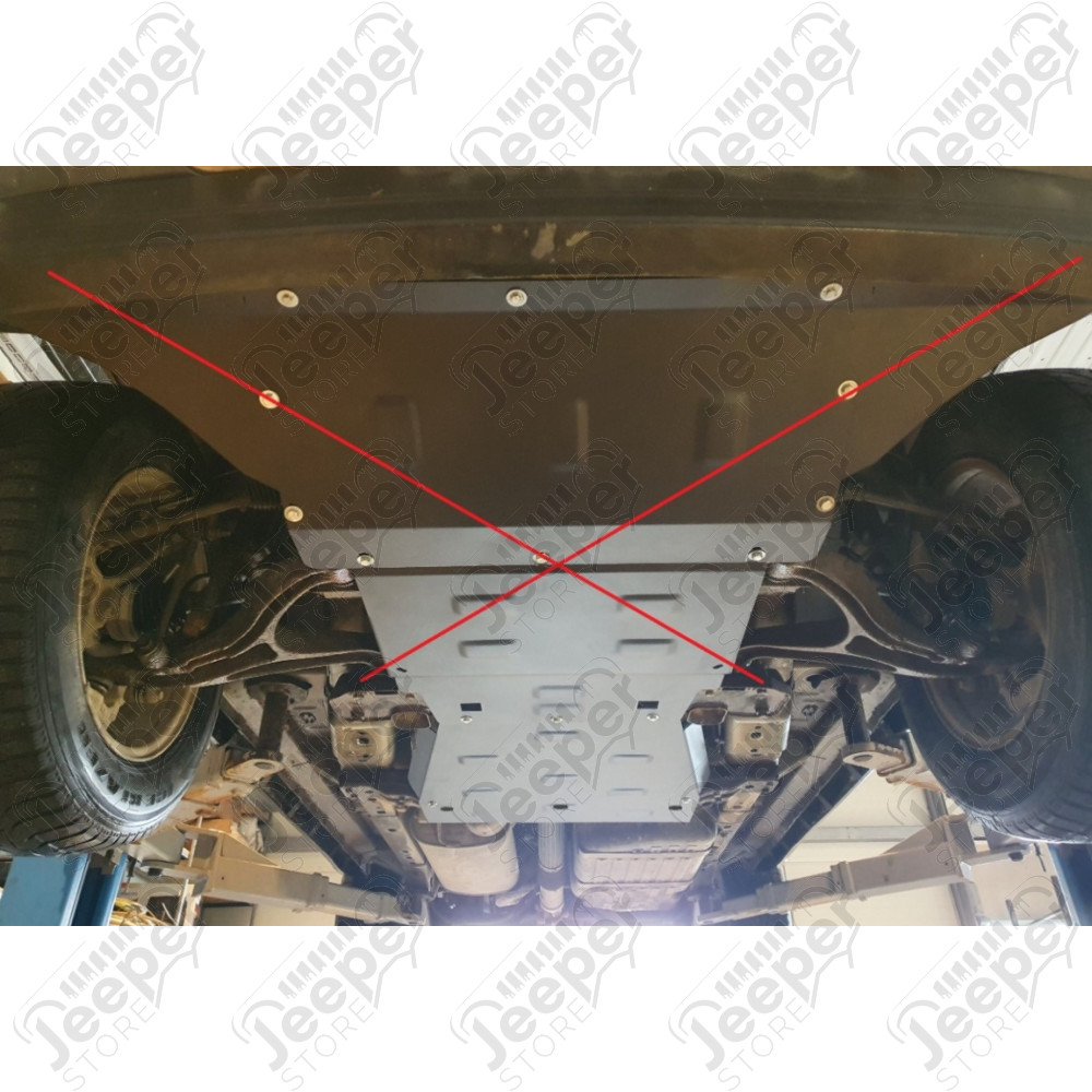 Protection acier boîte automatique "IronShield Gearbox" épaisseur : 2 mm pour Jeep Grand Cherokee WH, WK - 15007.651 / 00.550 / 5941986203830