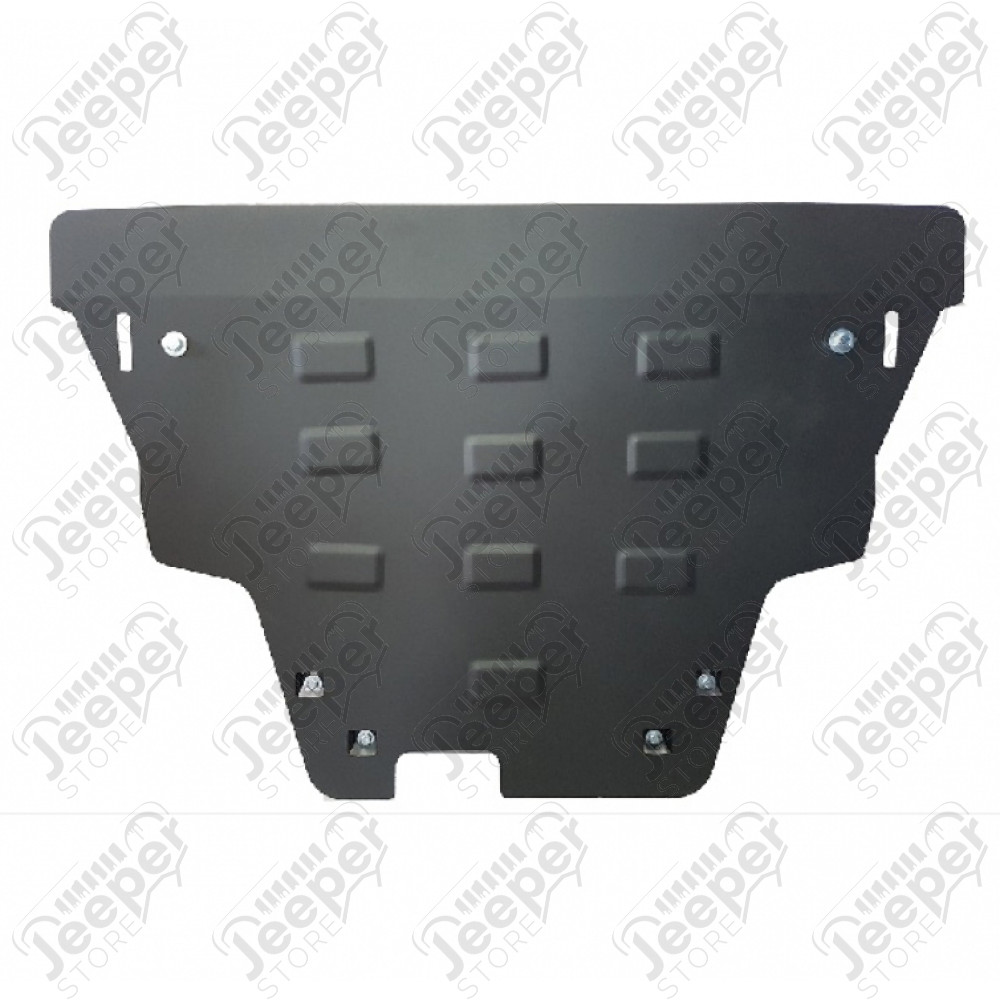 Protection acier carter moteur + boîte + radiateur + pare-chocs FLJ Offroad "IronShield Front" épaisseur : 2mm pour Jeep Compass MP - 15007.850 / 07.051 / 5941986203816