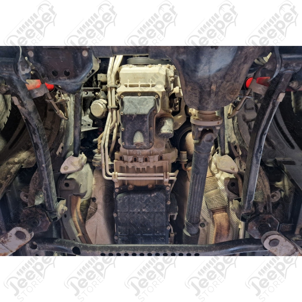 Protection acier carter moteur FLJ Offroad "IronShield Engine" épaisseur : 2mm pour Jeep Gladiator JT - 15007.350 / 28.505 / 5941986203878