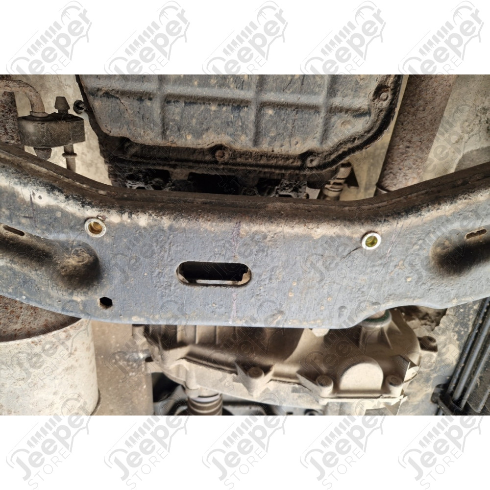 Protection acier boîte de vitesses + boîte de transfert FLJ Offroad "IronShield Drivetrain" épaisseur : 2,5 mm pour Jeep Cherokee Liberty KJ - 15007.551 / 00.560 / 5941986203779