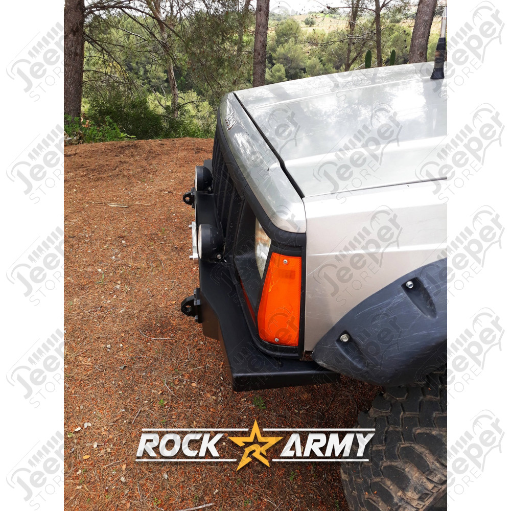 Pare chocs avant acier avec porte treuil (modèle INT) Rock Army Jeep Cherokee XJ