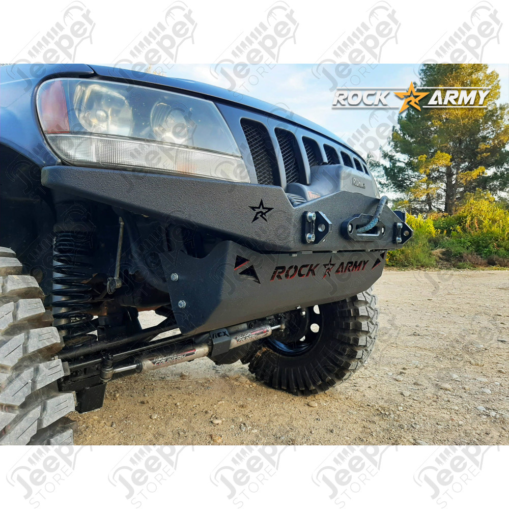 Pare chocs avant acier avec porte treuil (modèle XXT) Rock Army Jeep Grand Cherokee WJ, WG
