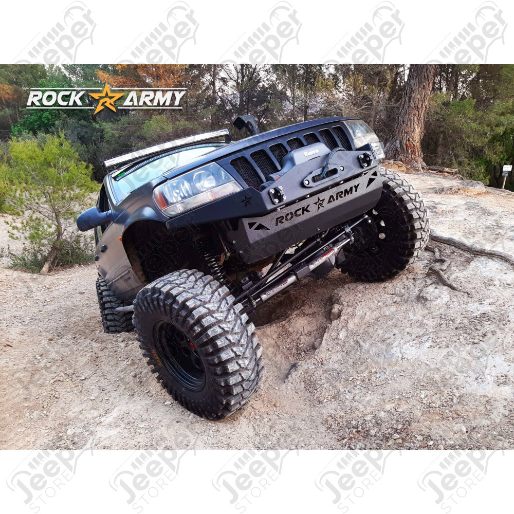 Pare chocs avant acier avec porte treuil (modèle XXT) Rock Army Jeep Grand Cherokee WJ, WG