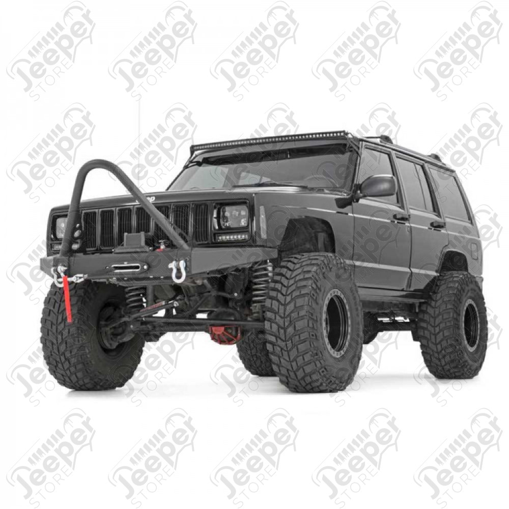 Pare chocs avant acier Rough Country (avec porte treuil) pour Jeep Cherokee XJ - RC10570