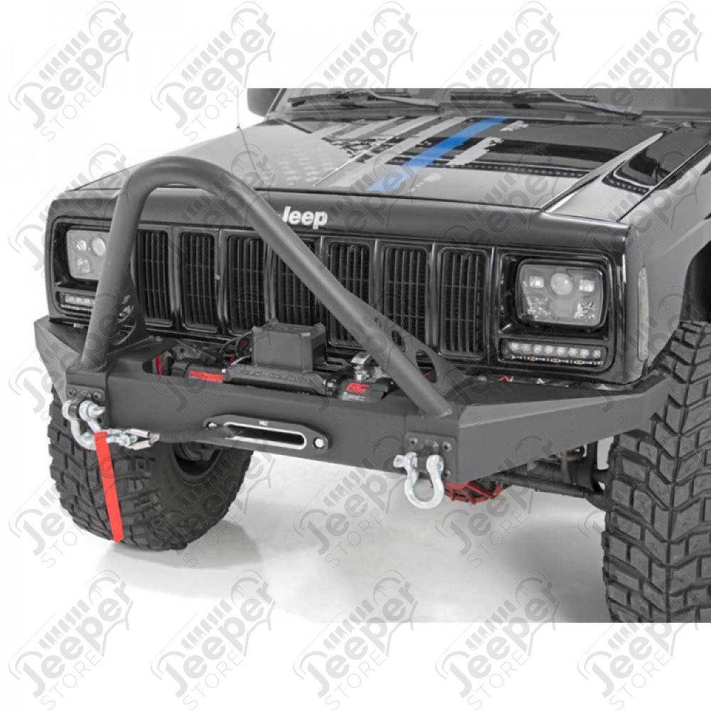 Pare chocs avant acier Rough Country (avec porte treuil) pour Jeep Cherokee XJ - RC10570