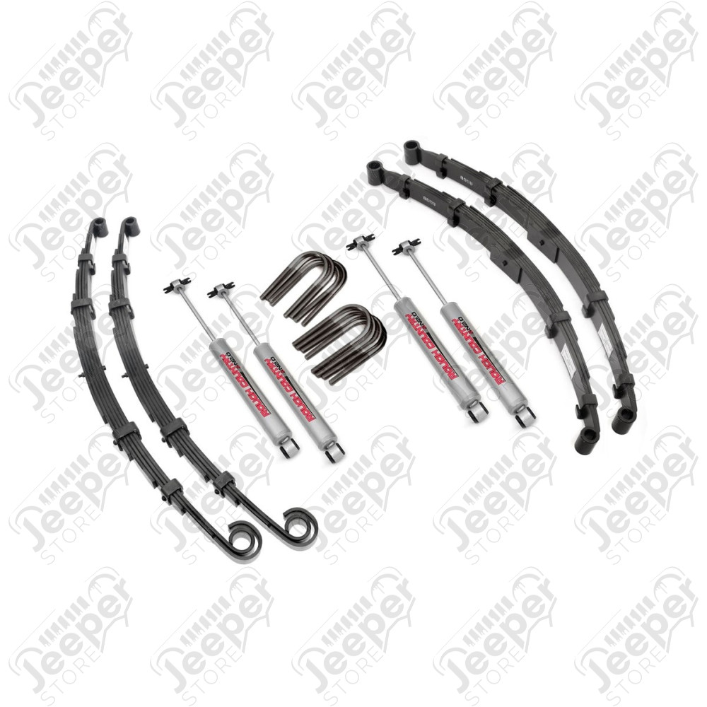 Kit réhausse +2.5" (+6.35 cm) Rough Country - Jeep CJ5 et CJ7 - 610N