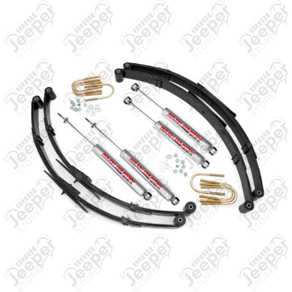 Kit réhausse Rough Country +2.5" (+6.35cm) - Jeep Wrangler YJ - 615N