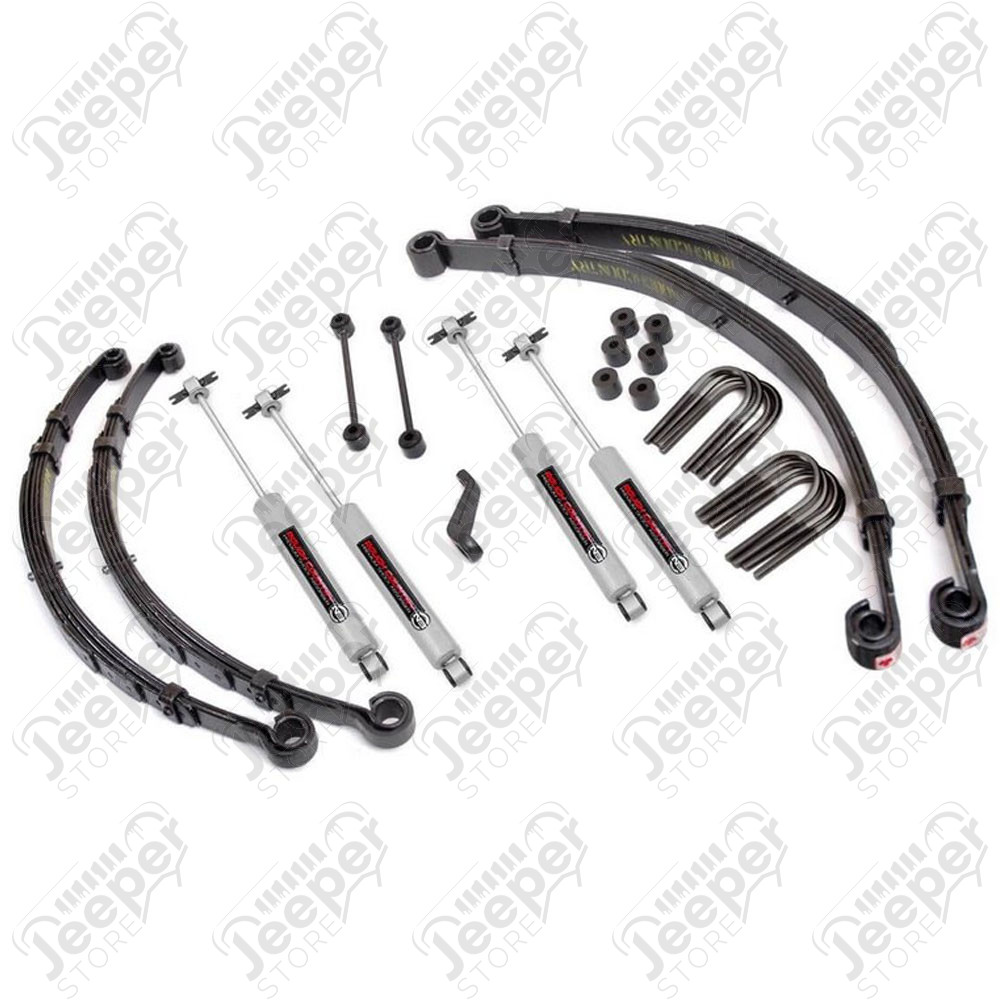 Kit réhausse +4" (+10.16 cm) Rough Country - Jeep CJ7 et CJ8 - 675N2 / 675H / 67530