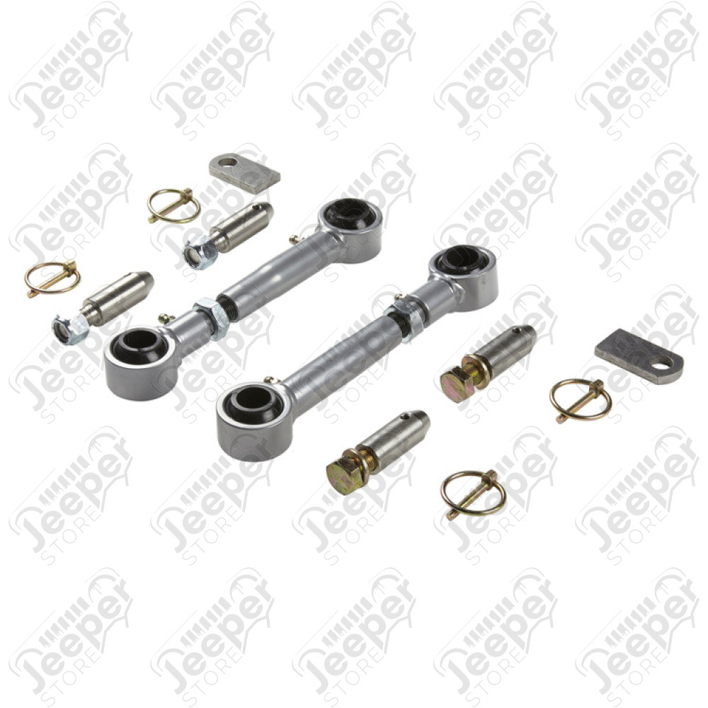 Kit de 2 biellettes de barre stabilisatrice avant réglables et déconnectables (0" à 6" de réhausse) - Jeep CJ5, CJ6, CJ7, CJ8