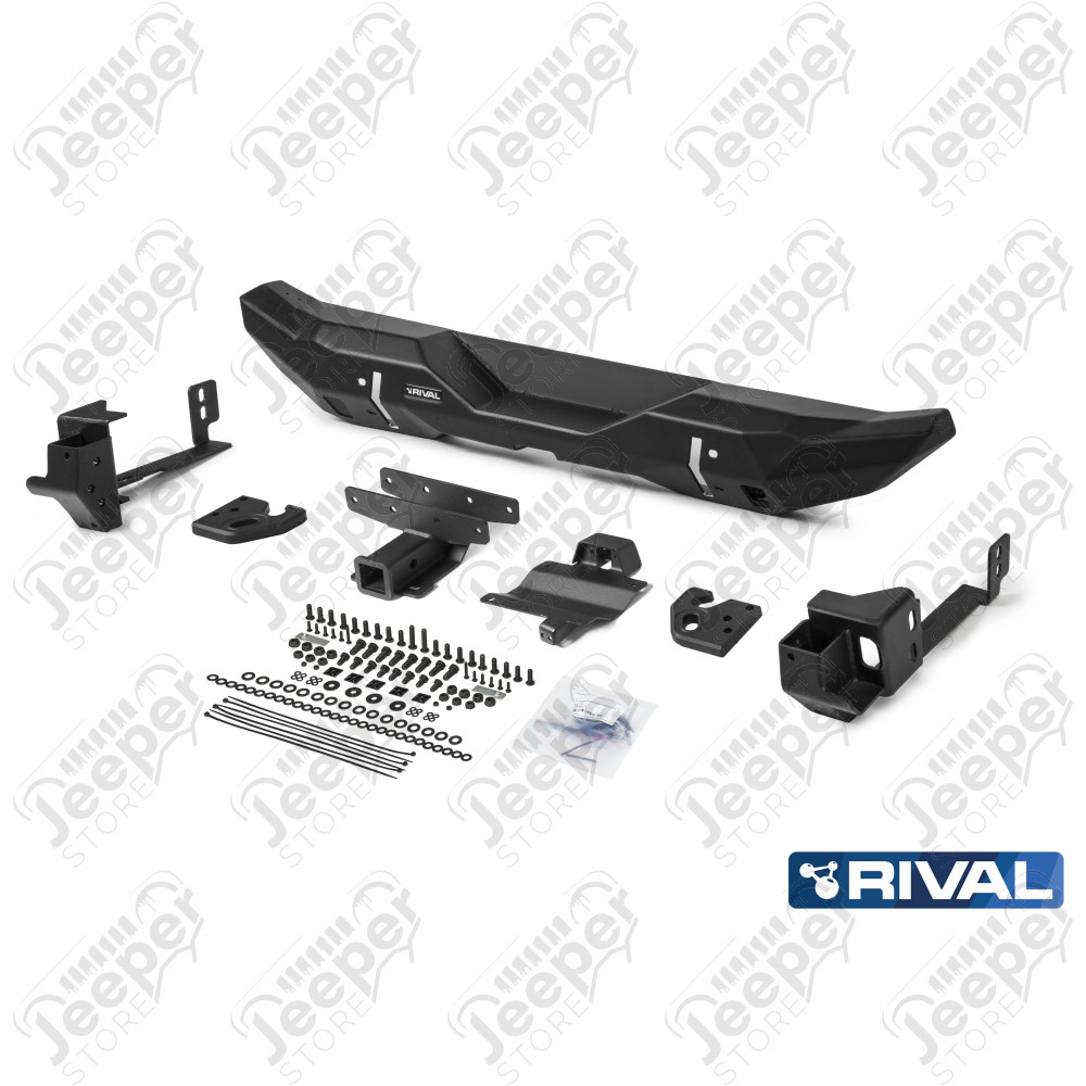 Pare chocs arrière "Stubby" en aluminium complet RIVAL - Jeep Wrangler JL - RI2D.2709.2-NL