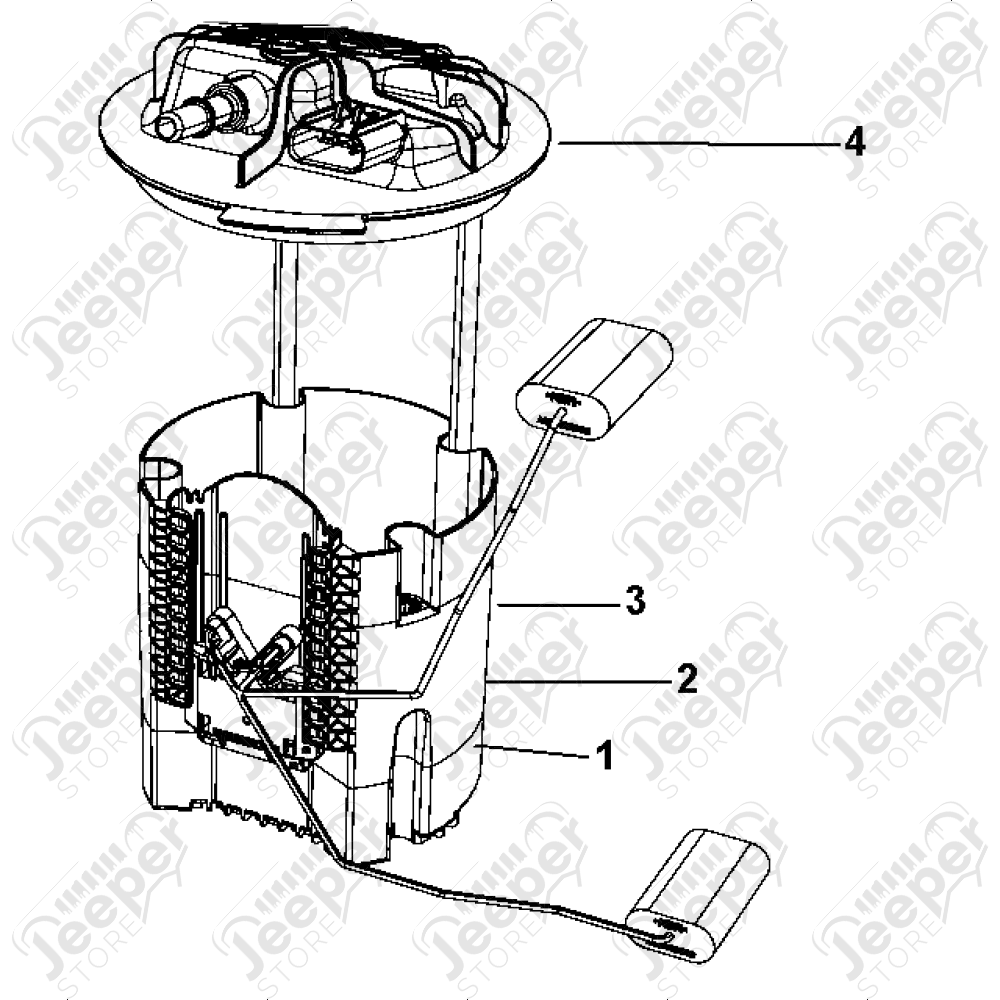 Module de pompe à carburant pour 3.0L V6 CRD (moteur Mercedes) Jeep Grand Cherokee WH, WK