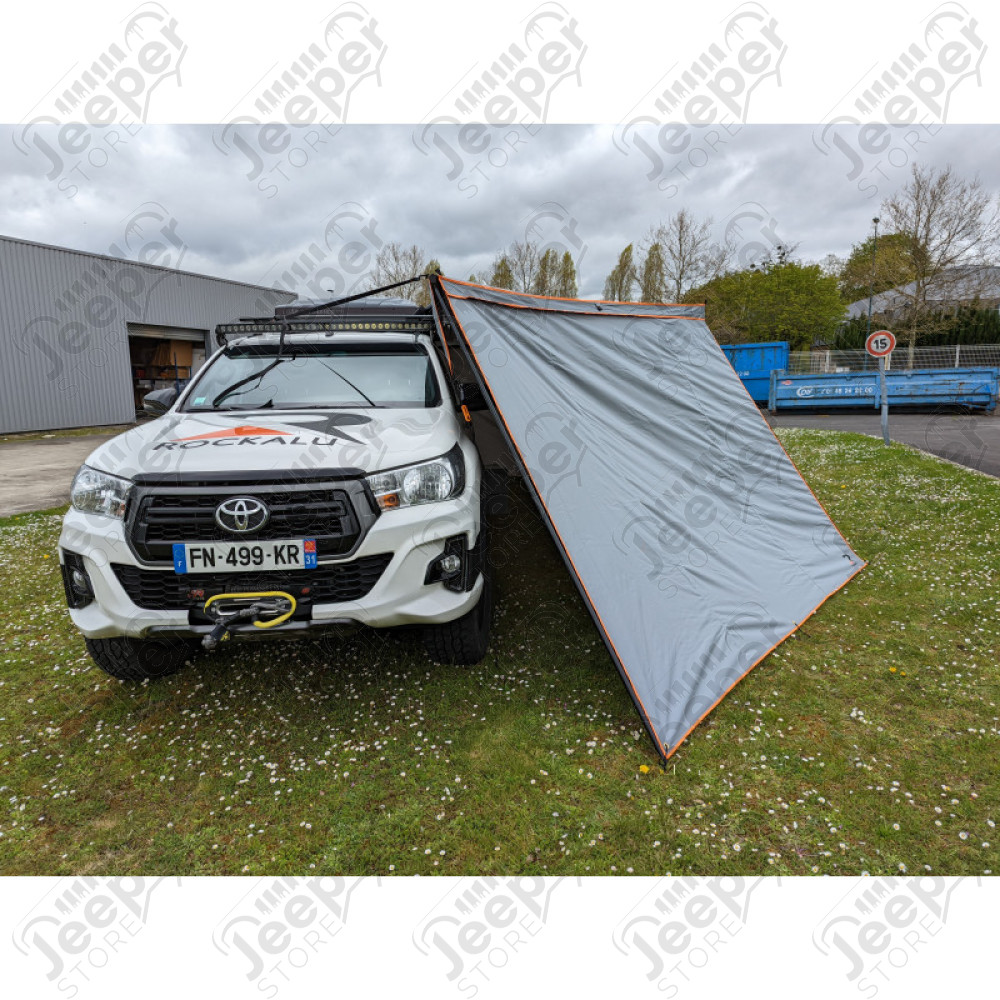 Murs latéraux avec moustiquaires pour auvent RockAlu 450° coté gauche (conducteur)