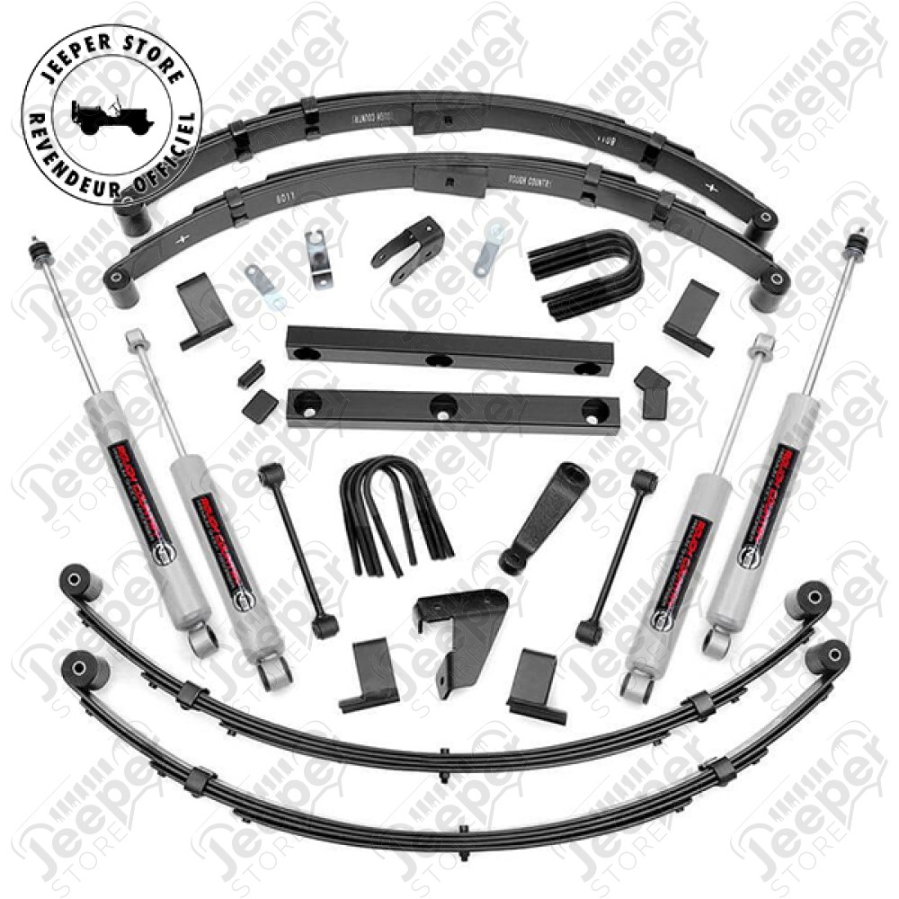 Kit réhausse Rough Country +4" (+10.16 cm) - Jeep Wrangler YJ - 620N2