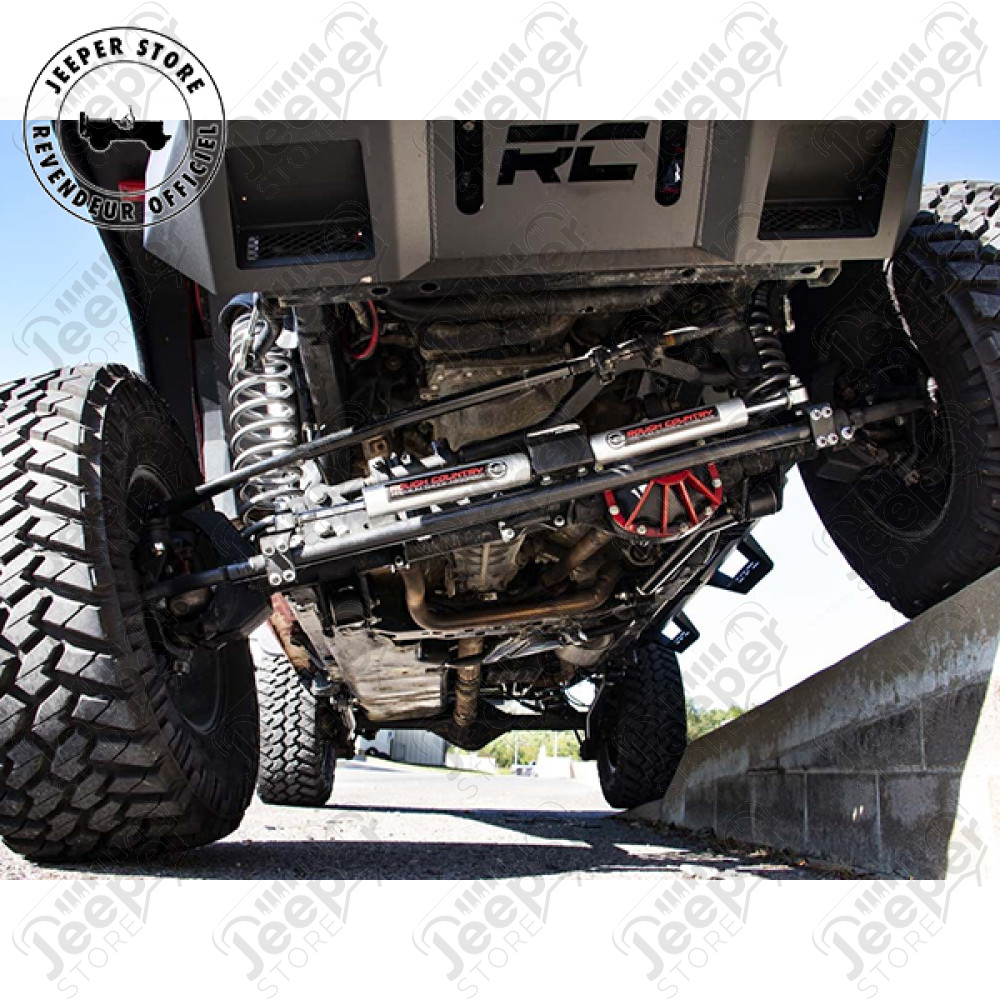 Double Amortisseur de direction renforcé - Jeep Wrangler JK - A partir de 2'' de réhausse minimum - JS99108DRC / RC87349