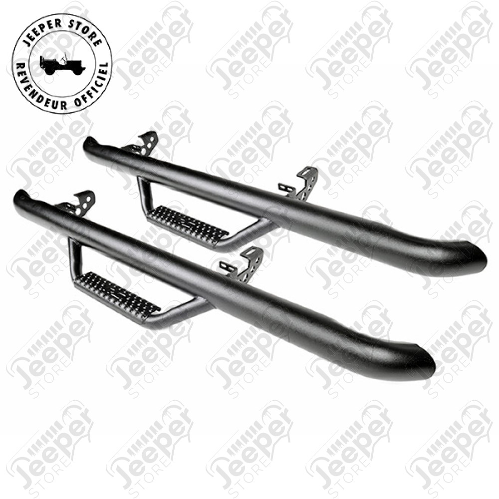 Kit de marchepieds en acier noir - Jeep Wrangler JK (2 portes) - RCJ0746 / SBJ0746