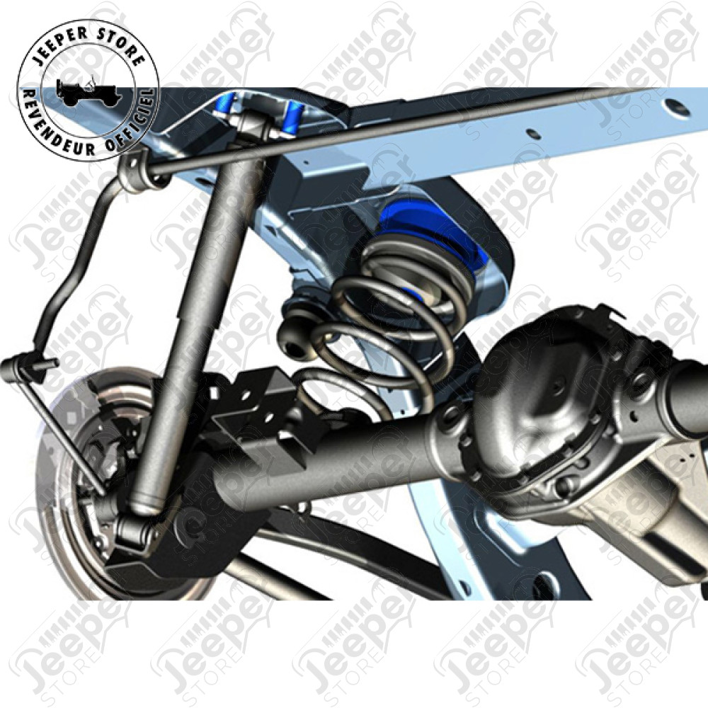 Kit réhausse +2.5" (+6.35 cm) avec 4 cales en acier (sans amortisseurs) - Jeep Wrangler JK - K3002JS / RC635