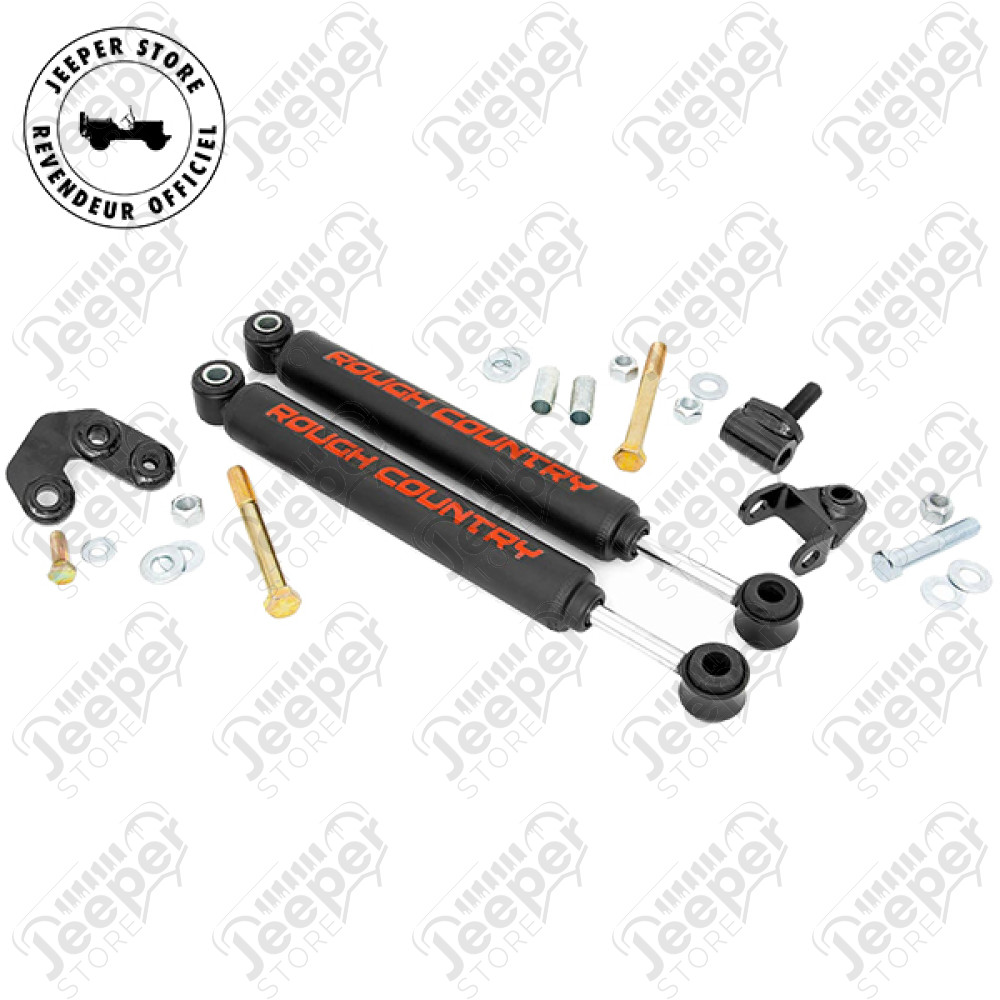 Kit double amortisseurs de direction renforcés RC pour Jeep Wrangler TJ, Cherokee XJ, Grand Cherokee ZJ, ZG
