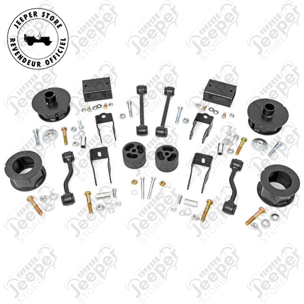 Kit de 4 cales de réhausse +2.5" (+6.35cm) - Jeep Wrangler JL - RCK67700 / K3535RC / 67700 / RC67700