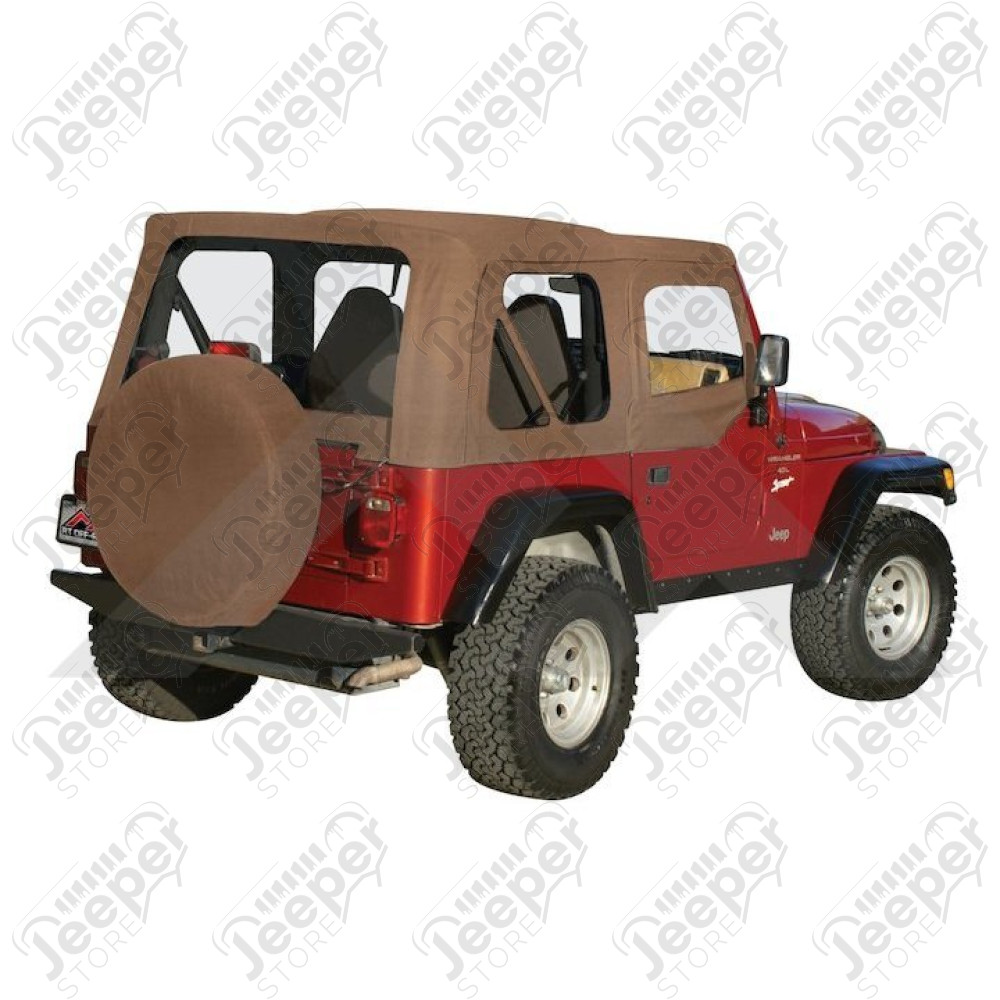 Bâche soft-top de rechange, Couleurs: Spice (Marron Foncé), Jeep Wrangler TJ