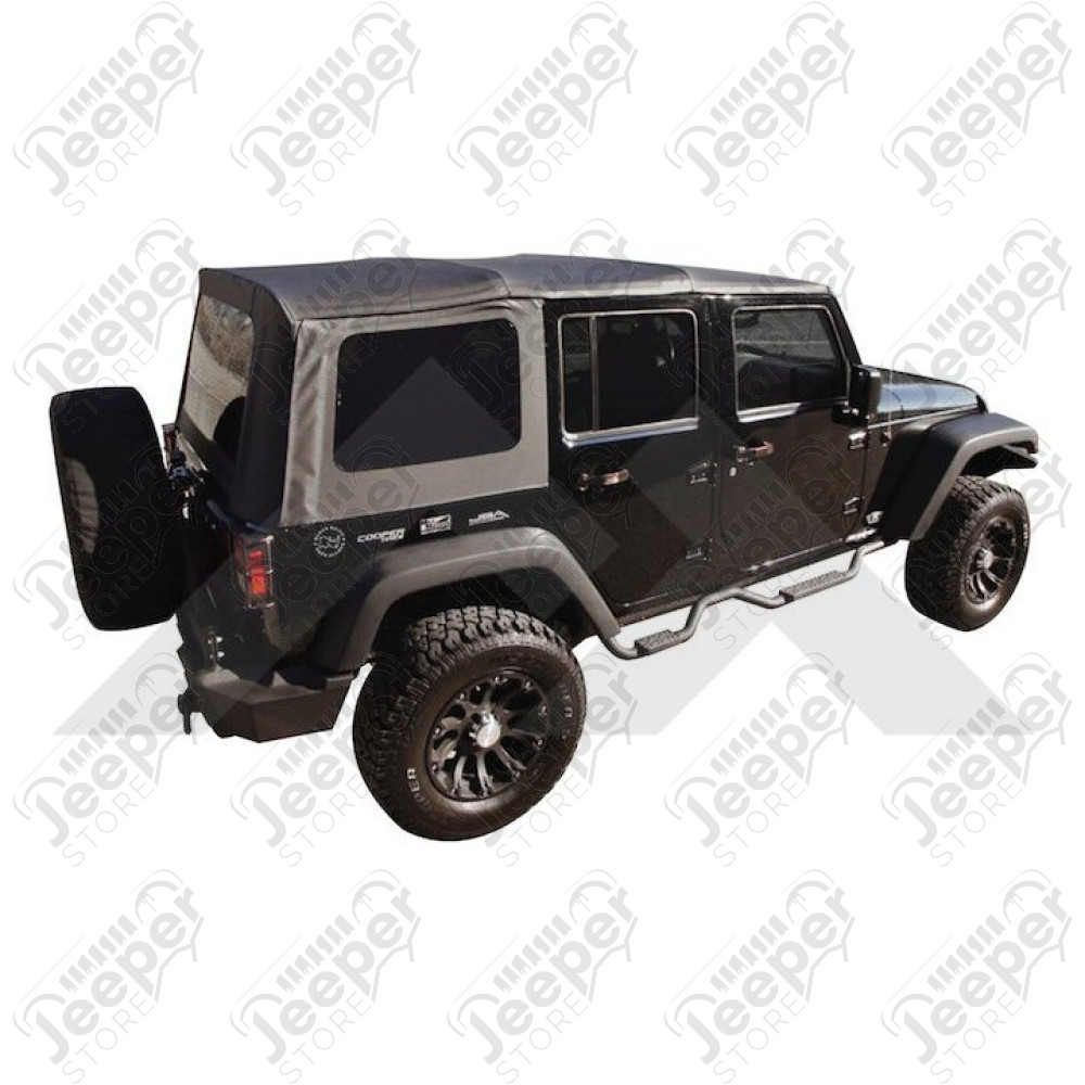 Bâche soft-top de rechange, couleur: Black Diamond, Wrangler JK Unlimited (4 portes)