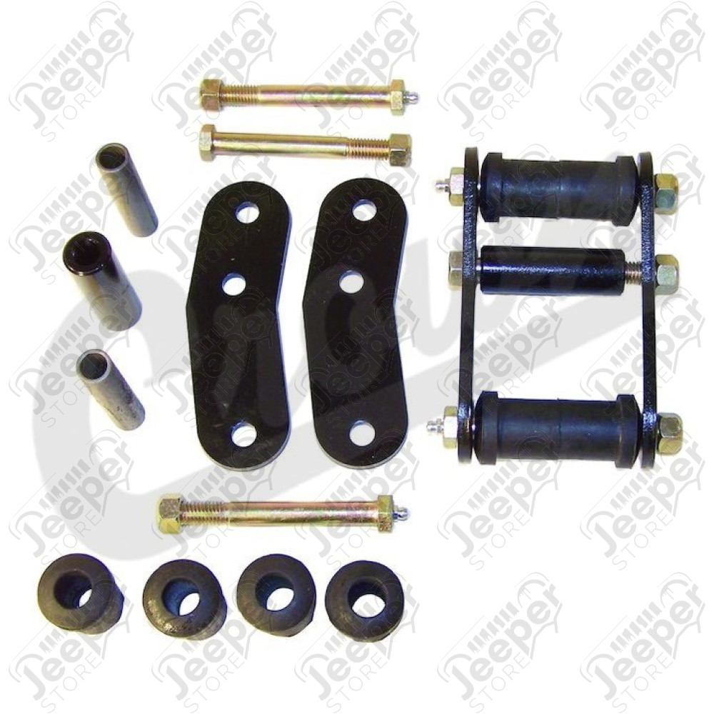 Kit de 2 jumelles rallongées boomerang avant ou arrière +1-1/4" (+3,20cm) - Jeep Wrangler YJ - RT21049