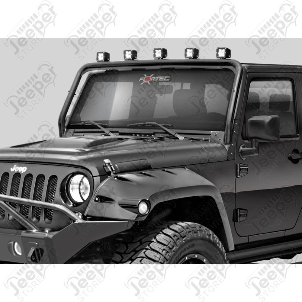 Rampe de lampes portées (jusqu'à 5 phares) couleur noire - Jeep Wrangler JK - 1513.30 / 11232.21 / 11232-21