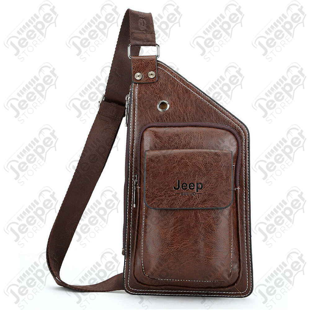 Sacoche Jeep pour homme - Couleur : marron foncé