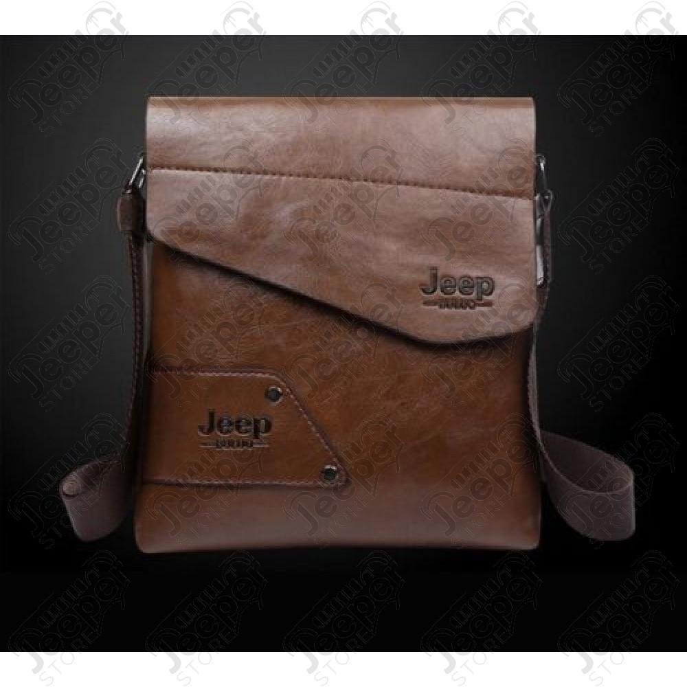 Sacoche Jeep pour homme (grand modèle) - Couleur : marron