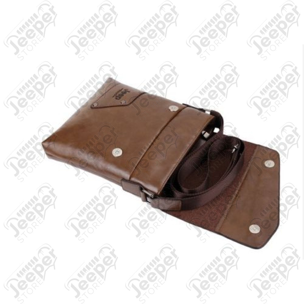 Sacoche Jeep pour homme (grand modèle) - Couleur : marron
