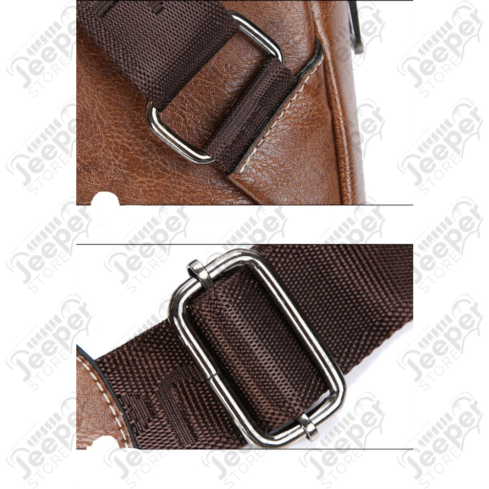 Sacoche Jeep pour homme - Couleur : marron foncé