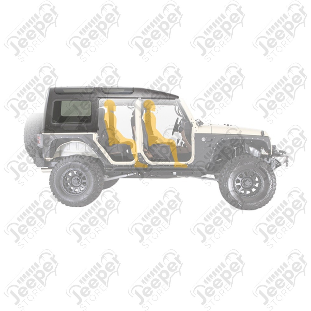 Hard Top Safari complet noir Jeep Wrangler JK Unlimited 4 portes