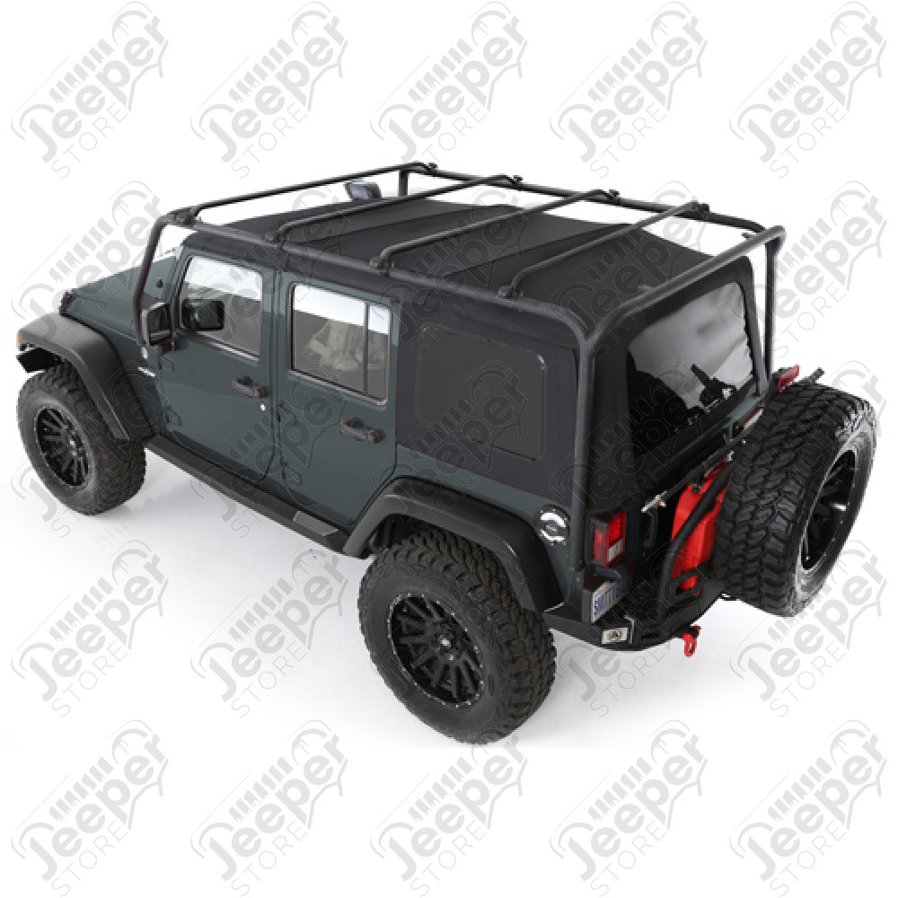 Galerie de toit offroad OFD en acier noir pour Jeep Wrangler JK Unlimited (4 portes) - OF00502103