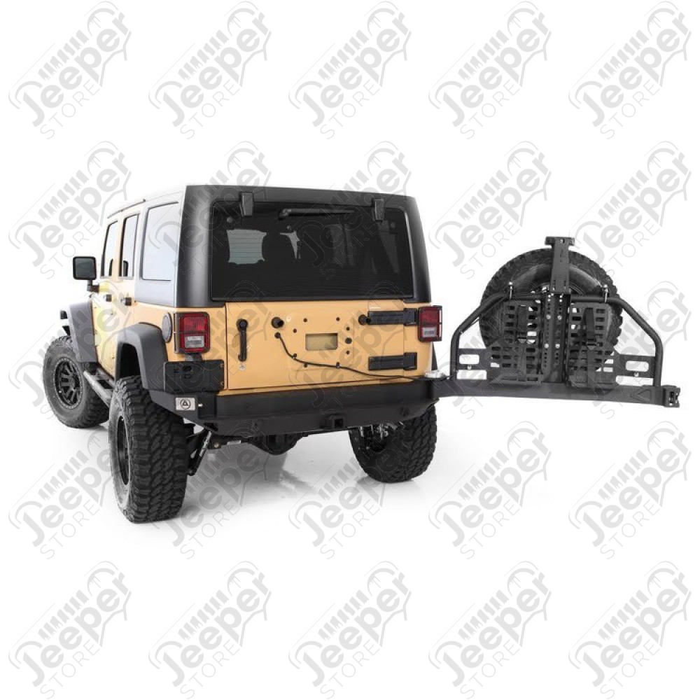 Pare chocs arrière en acier Atlas Smittybilt (avec porte roue) pour Jeep Wrangler JK - SB76896 - 76896 - S76896 - SB-76896