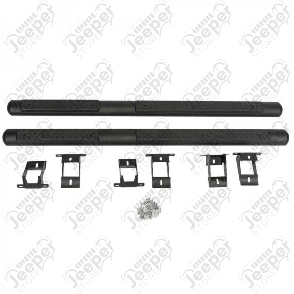 Kit de marches pieds noir avec anti-dérapant pour Jeep Grand Cherokee WK2