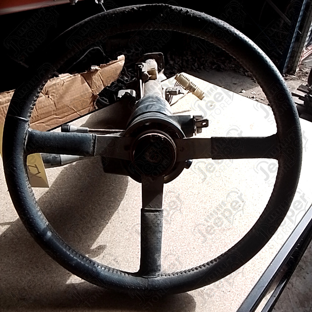 Occasion : Volant cuir gris/noir à refaire pour Jeep CJ7, CJ8, YJ, XJ
