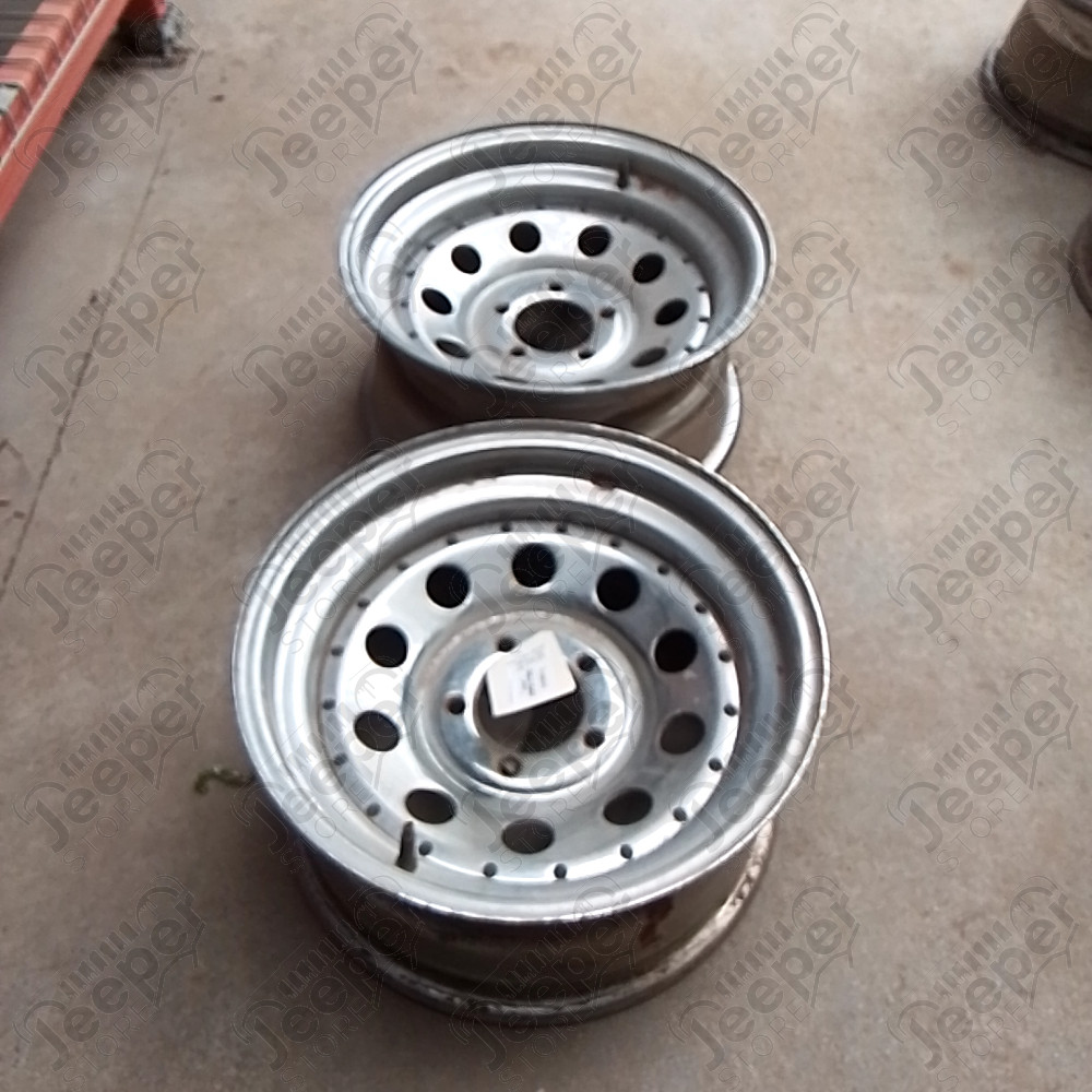 Occasion : Jante en acier 5x114,3 - 7x15 pour Jeep YJ, TJ, XJ, KJ, ZJ, ZG