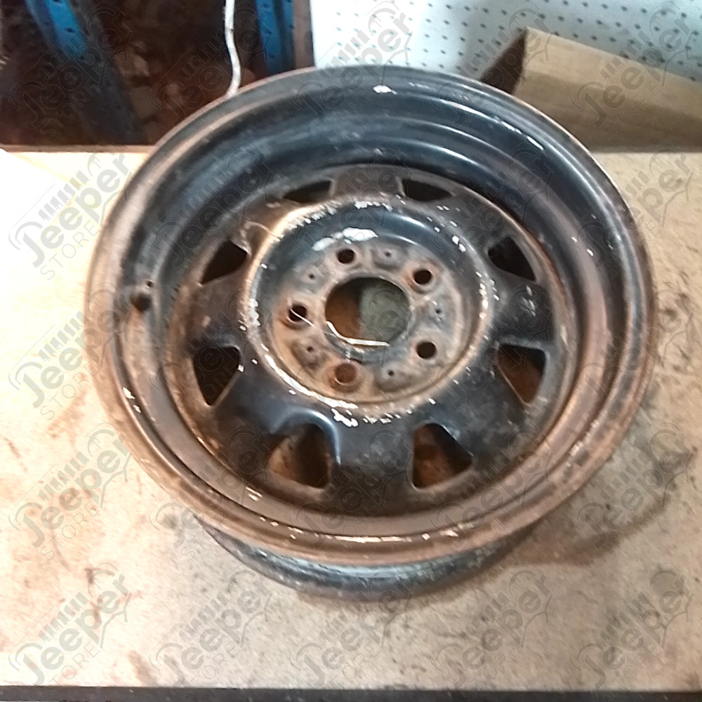Occasion : Jante en acier 5x114,3 - 7x15 pour Jeep YJ, TJ, XJ, KJ, ZJ, ZG