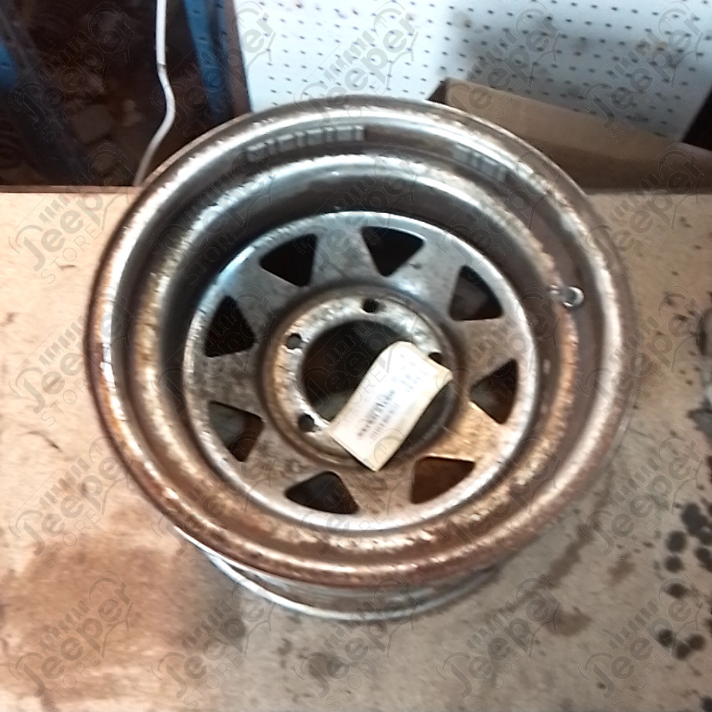 Occasion : Jante en acier 5x139.7 - 7.5x15 pour Jeep CJ5, CJ6, CJ7, CJ8